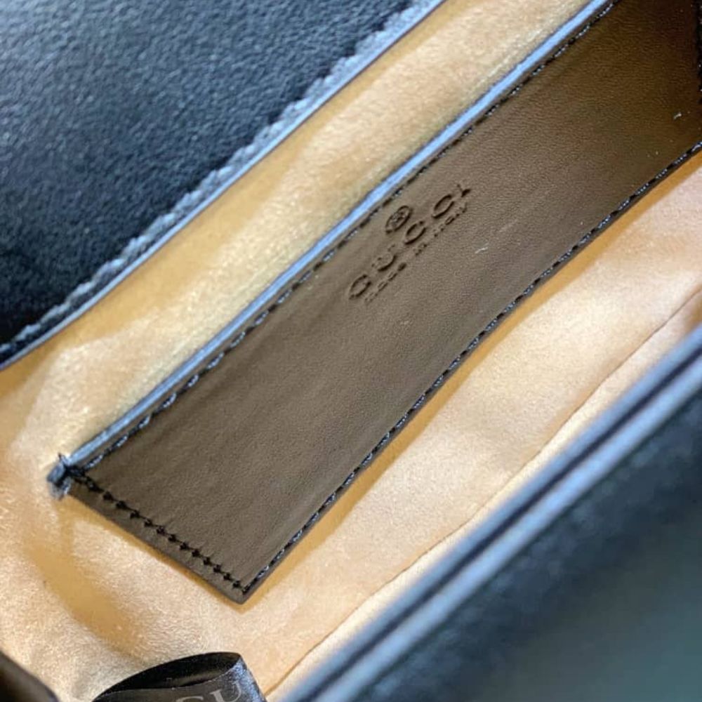 Gucci GG Marmont Mini Shoulder Bag Black 18Cm 739682 AABZC 6832 - Image 11