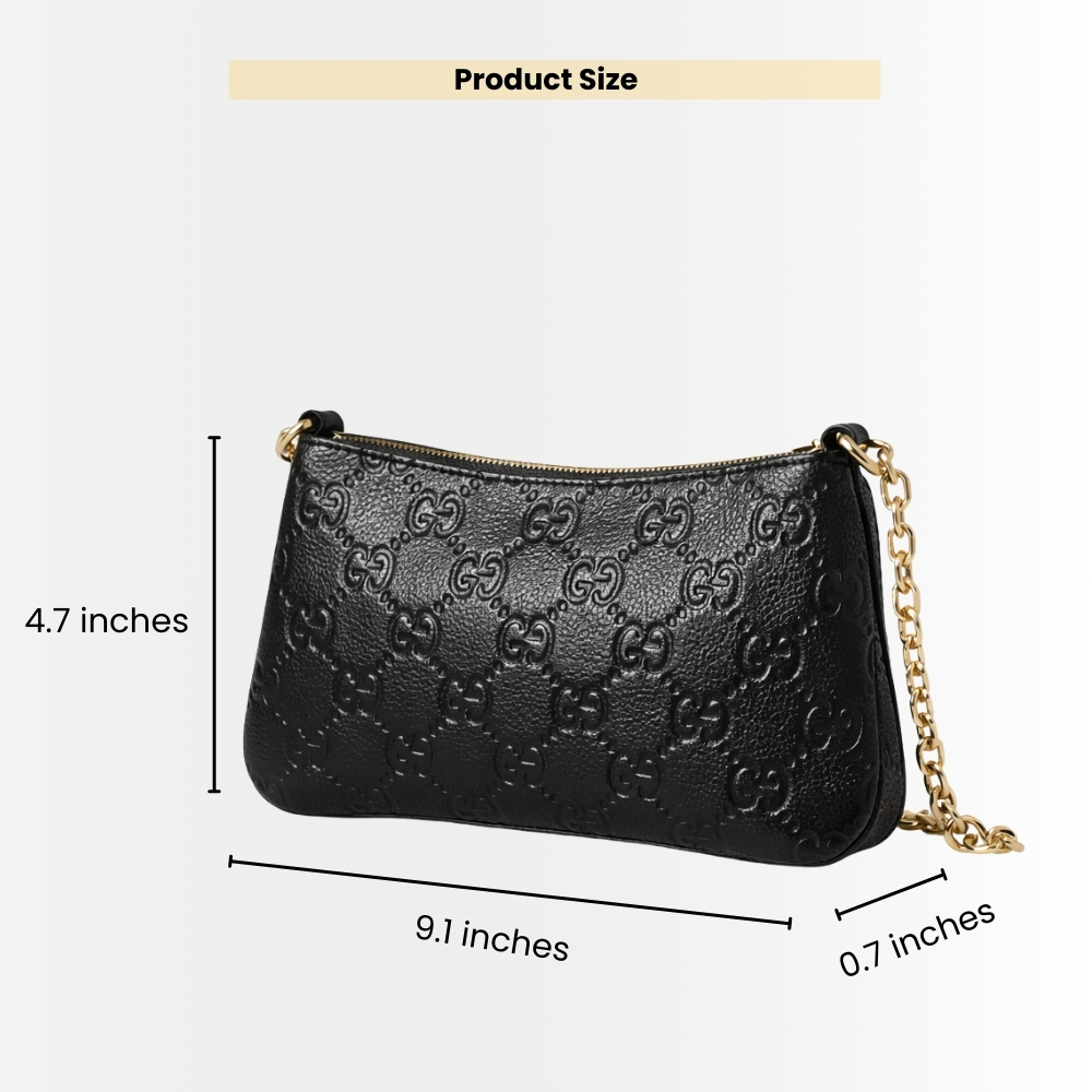 Gucci GG Emblem Mini Bag Black GG 23Cm 815278 AAEEM 1000 - Image 3