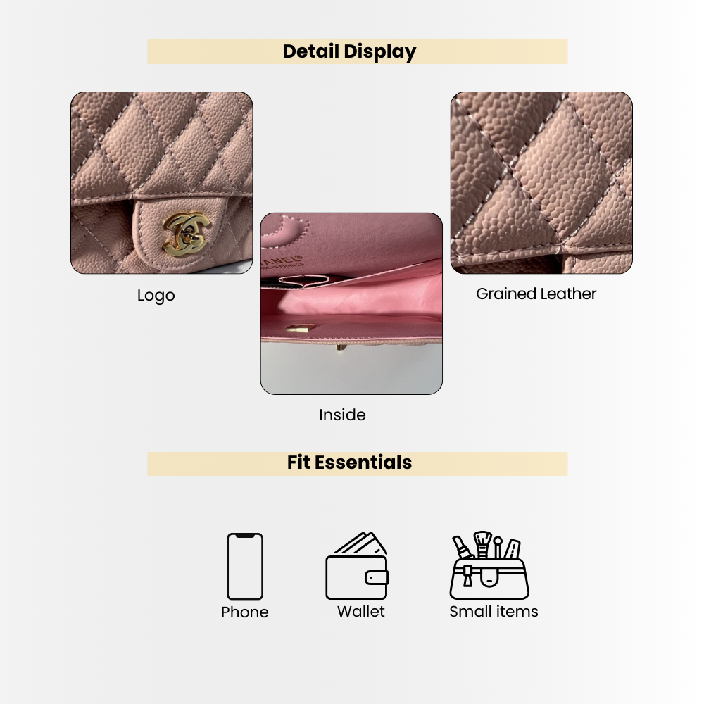 Chanel Classic Medium Flap Bag With Gold Hardware Pink 25Cm - Image 4