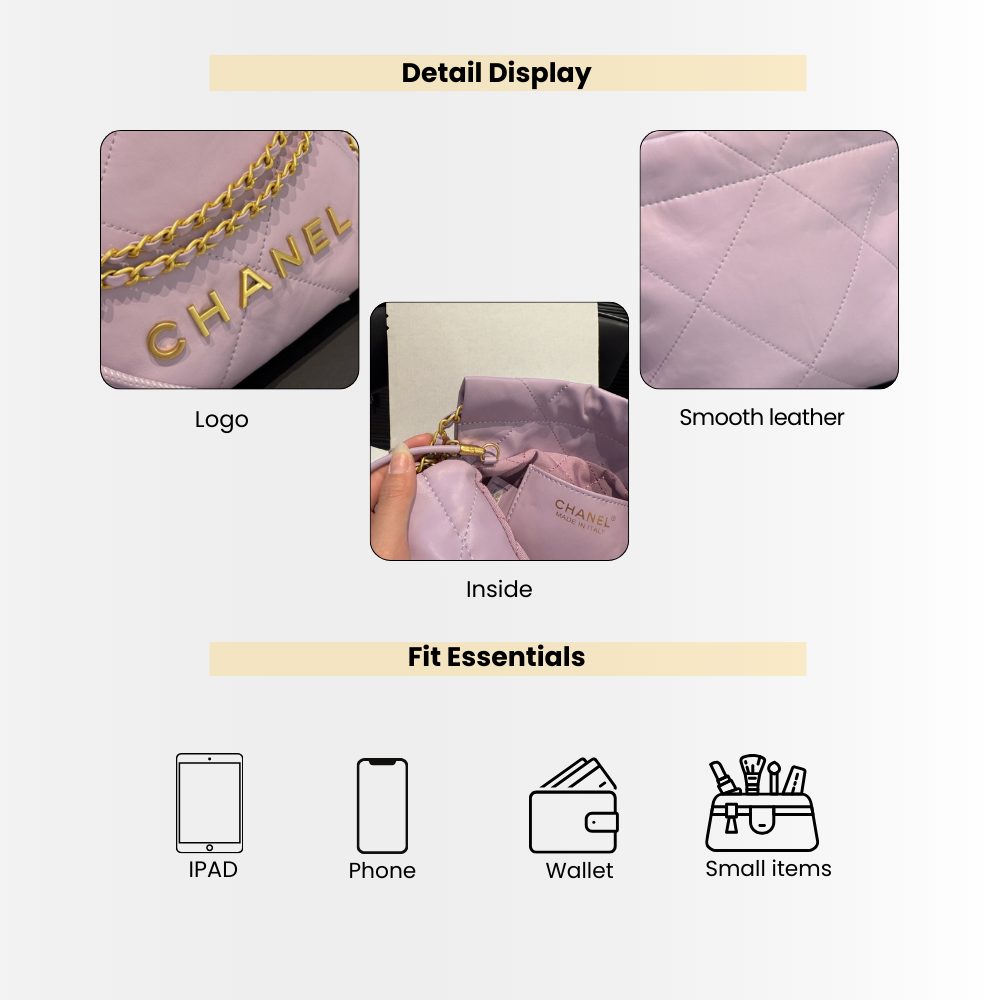 Chanel 22 Mini Handbag Purple 22Cm - Image 4