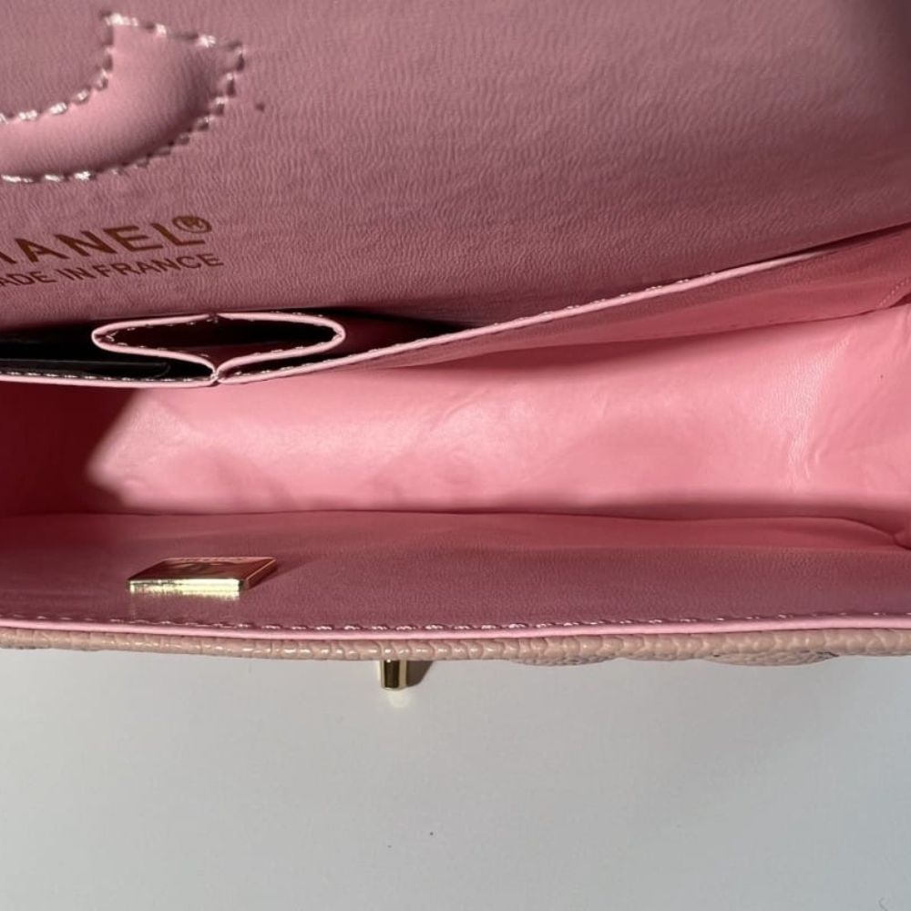 Chanel Classic Medium Flap Bag With Gold Hardware Pink 25Cm - Image 7