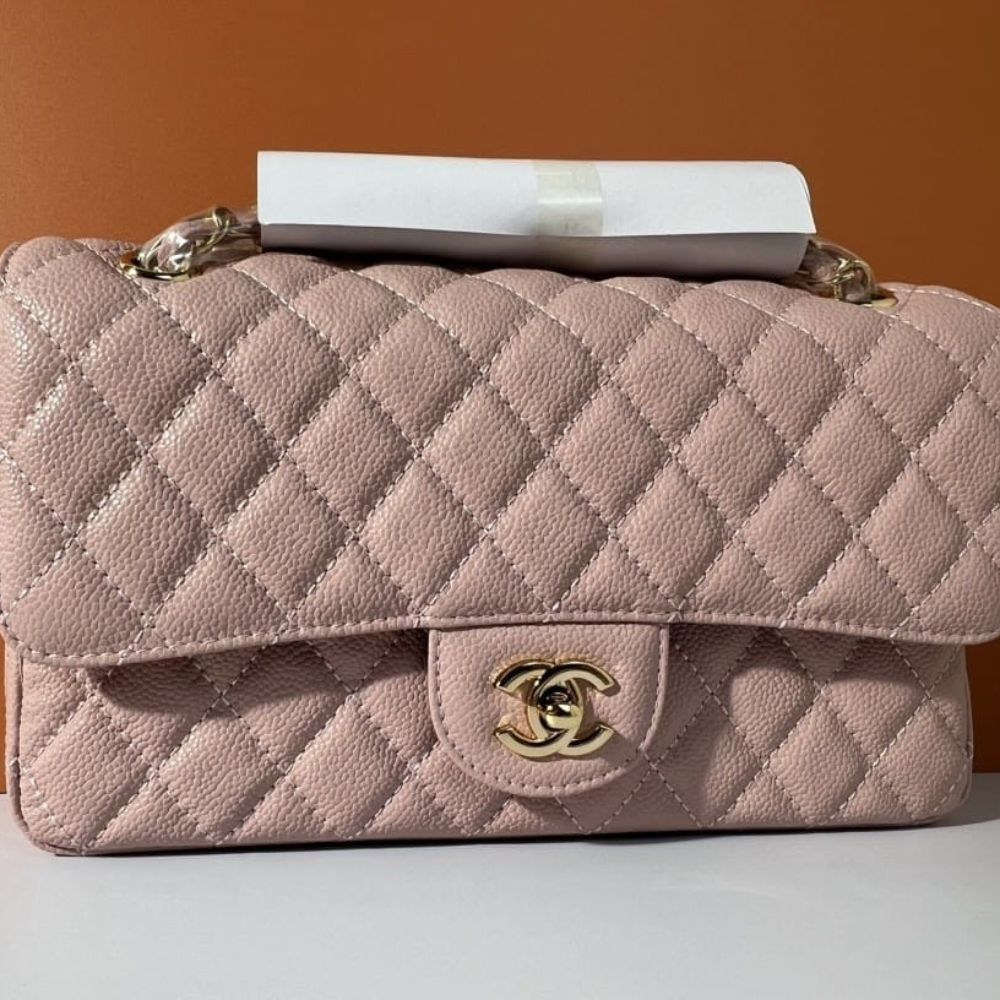 Chanel Classic Medium Flap Bag With Gold Hardware Pink 25Cm - Image 5