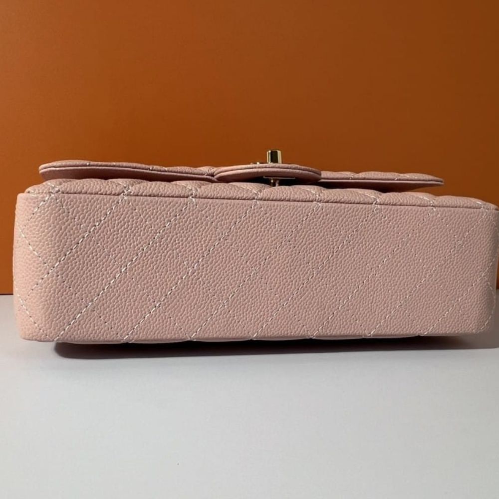 Chanel Classic Medium Flap Bag With Gold Hardware Pink 25Cm - Image 9