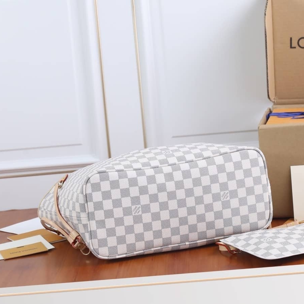 Louis Vuitton Neverfull MM Damier Azur Beige 31Cm N40604 - Image 7