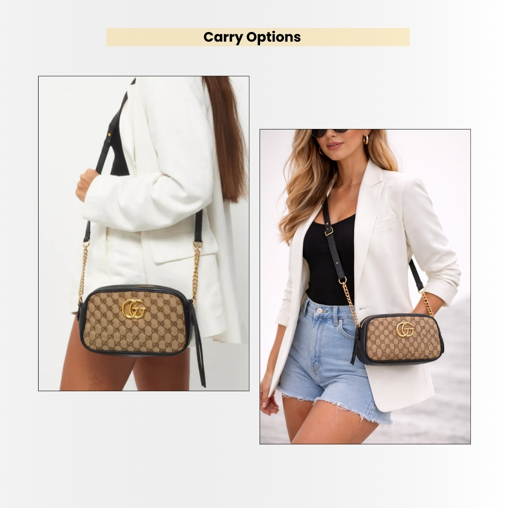 Gucci GG Marmont Small Shoulder Bag Beige Ebony 24Cm 447632 HVKEG 9772 - Image 10