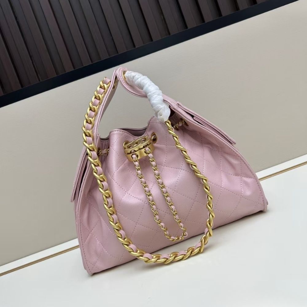 Chanel 25 Small Handbag Grained And Gold Tone Metal Pink 26Cm AS5293 B20304 NAGEO - Image 5