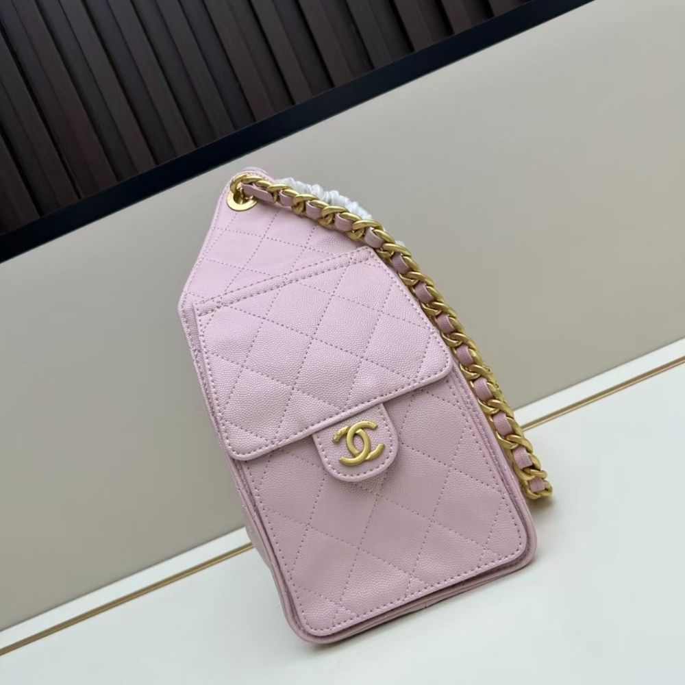 Chanel 25 Small Handbag Grained And Gold Tone Metal Pink 26Cm AS5293 B20304 NAGEO - Image 6