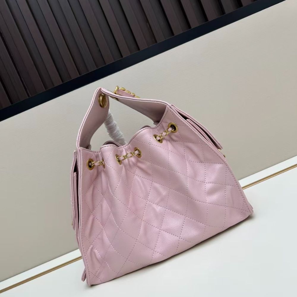 Chanel 25 Small Handbag Grained And Gold Tone Metal Pink 26Cm AS5293 B20304 NAGEO - Image 7