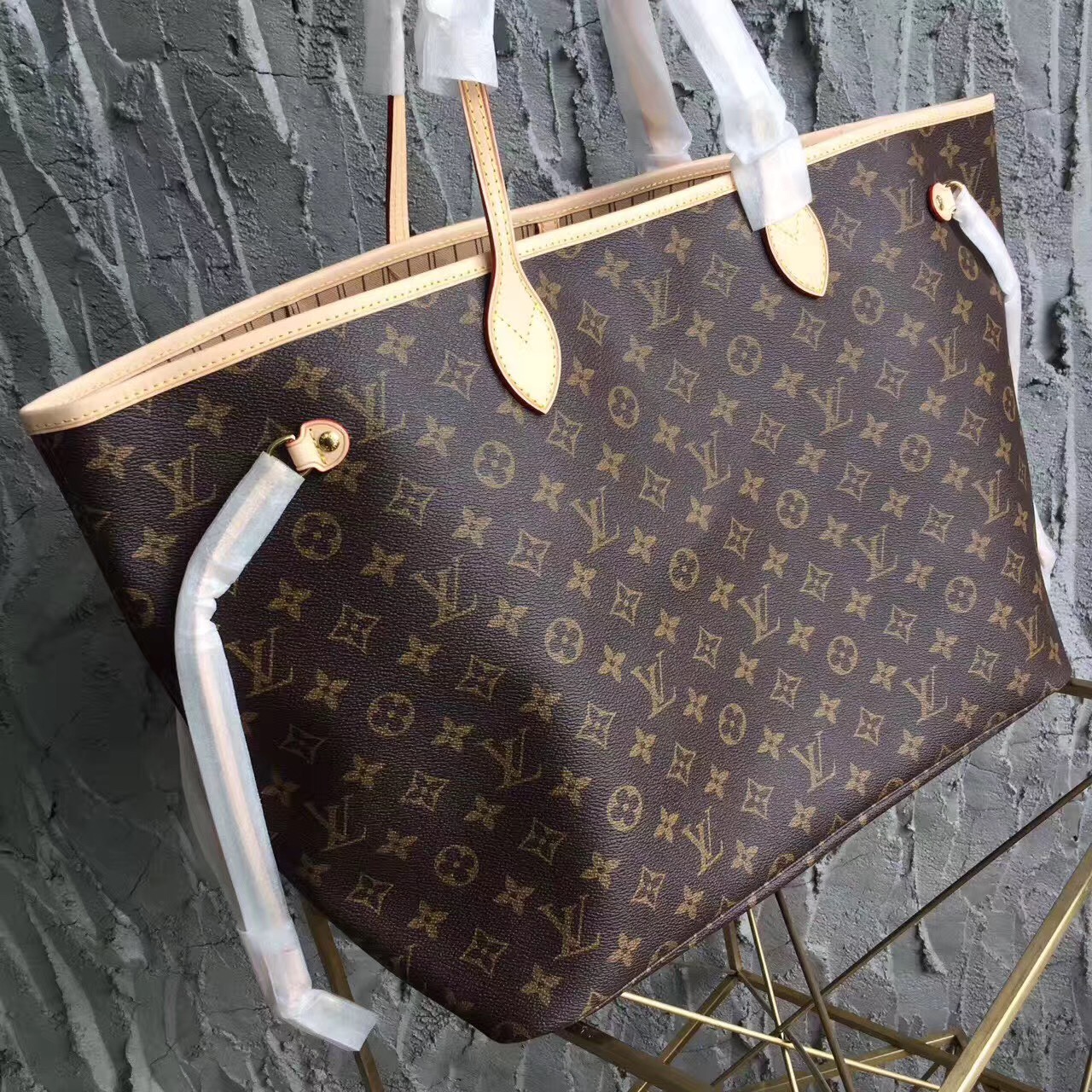 Louis Vuitton Neverfull GM Monogram Beige 39Cm M40990 - Image 5