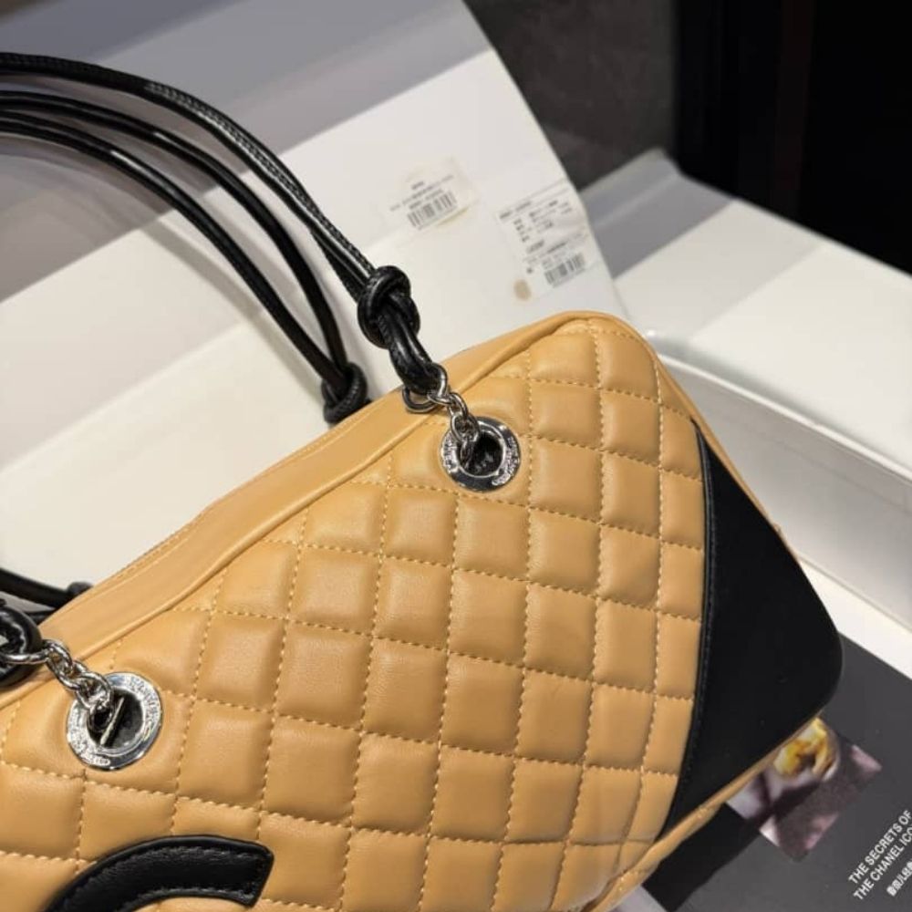 Chanel Cambon Ligne Bowling Shoulder Bag Beige 26Cm - Image 6