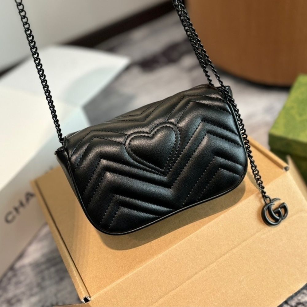 Gucci GG Marmont Mini Belt Bag Black 16Cm 699757 UM8KV 1000 - Image 6