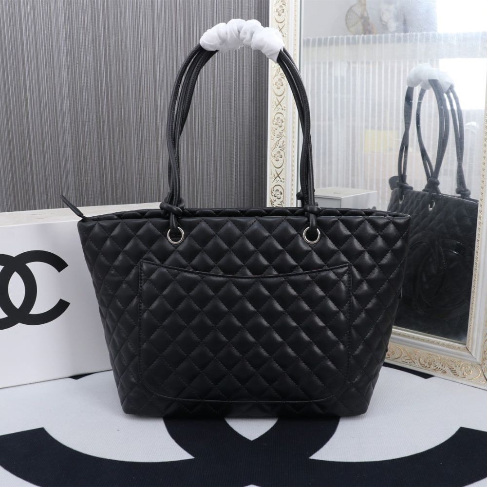 Chanel Cambon Line Large Tote Bag In Black 41Cm A25169 - Image 6