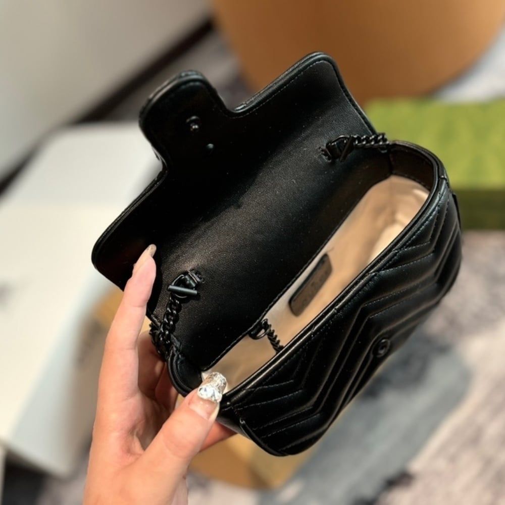 Gucci GG Marmont Mini Belt Bag Black 16Cm 699757 UM8KV 1000 - Image 9