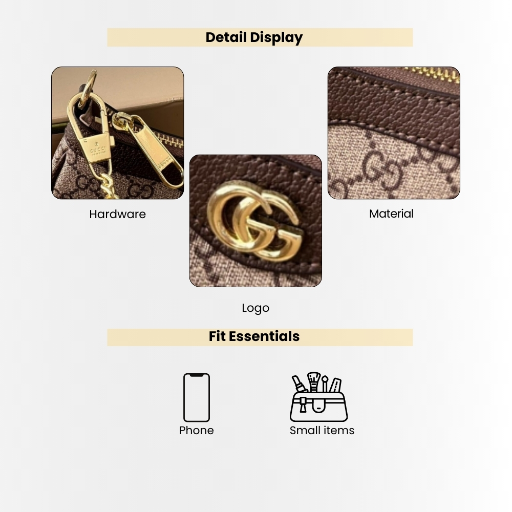 Gucci Ophidia Mini Handle Bag GG Supreme Beige And Ebony 20Cm 764960 K9GSG 8367 - Image 4