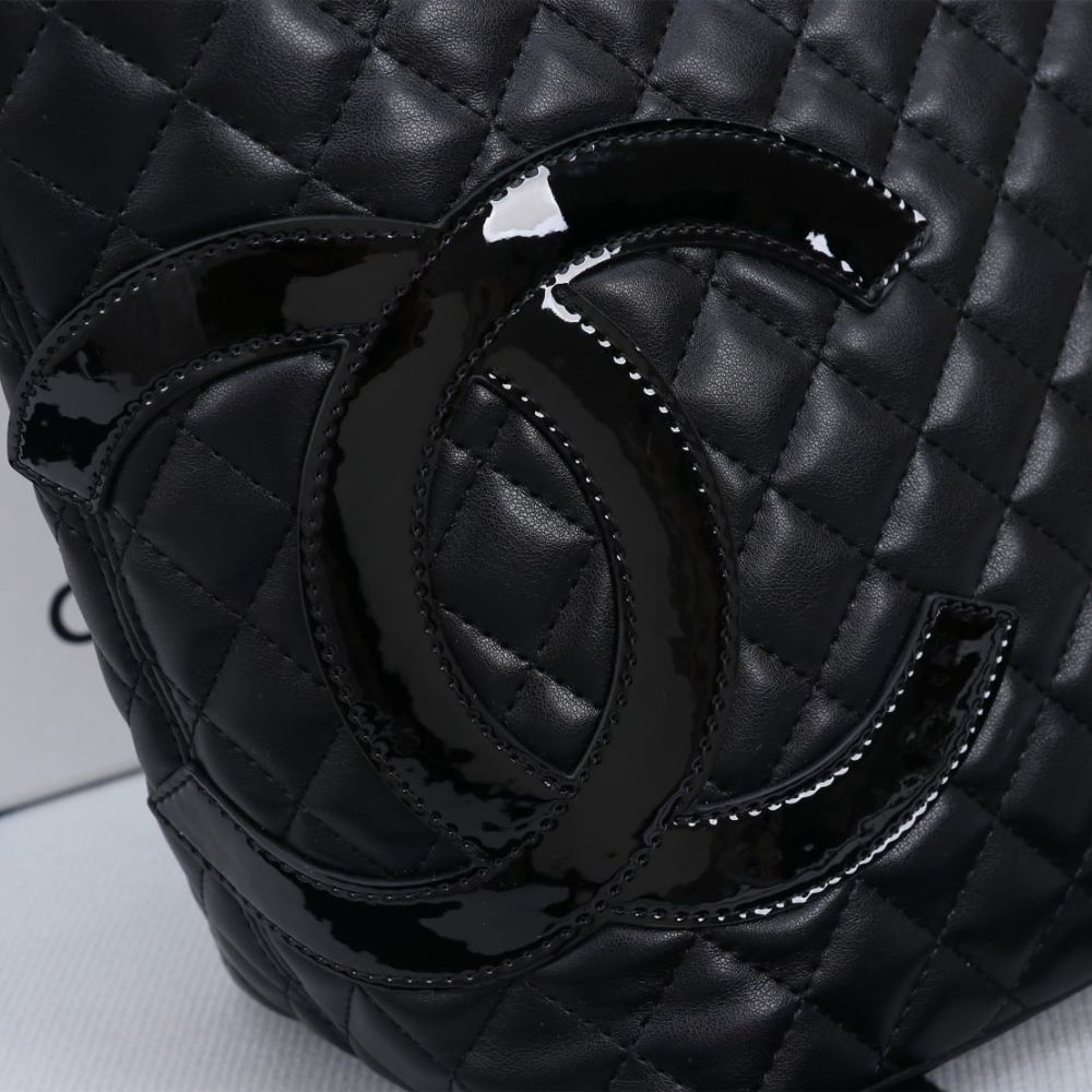 Chanel Cambon Line Large Tote Bag In Black 41Cm A25169 - Image 11
