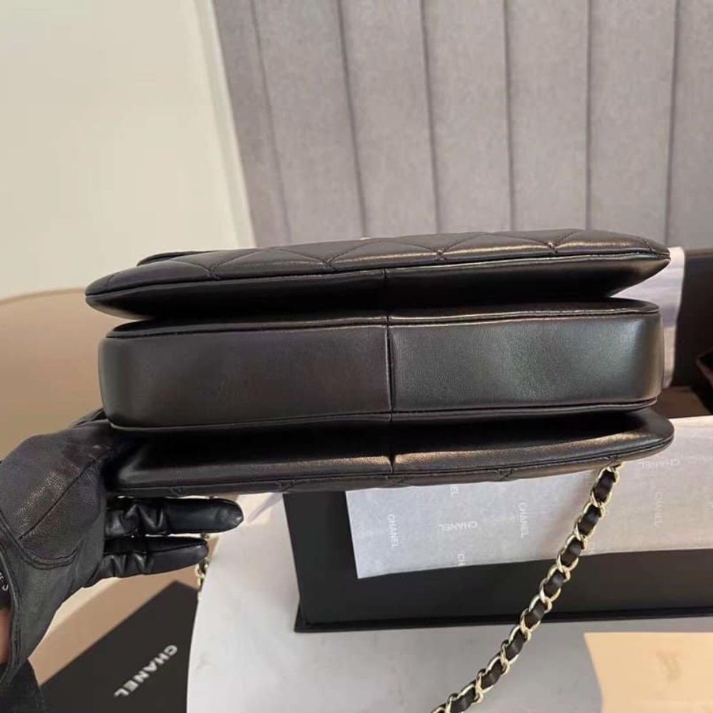 Chanel Small Flap Bag With Top Handle Bag With Gold Metal Black 25Cm A92236 Y60767 94305 - Image 9