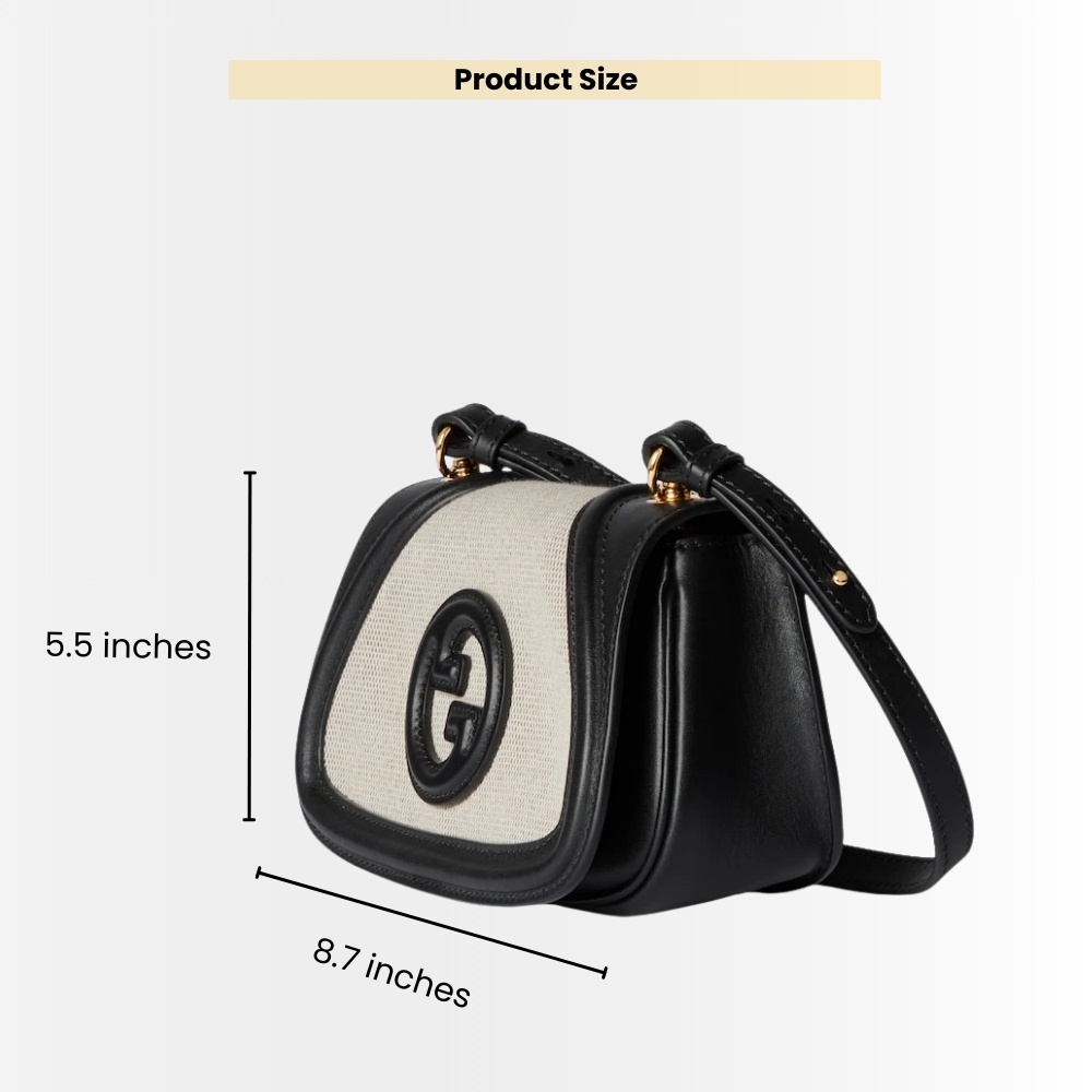 Gucci Blondie Mini Shoulder Bag Ivory And Black 22Cm 815700 HAAKF 2546 - Image 3