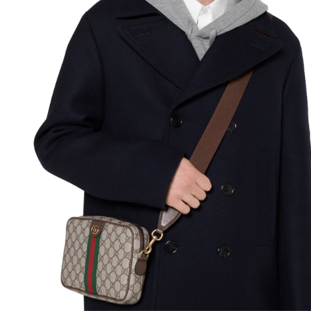 Gucci Ophidia Medium Crossbody Bag Beige And Dark Brown 28Cm 834468 FAEOF 9745 - Image 2