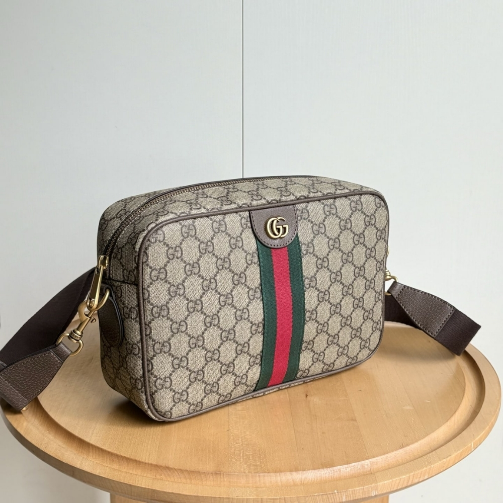 Gucci Ophidia Medium Crossbody Bag Beige And Dark Brown 28Cm 834468 FAEOF 9745 - Image 6