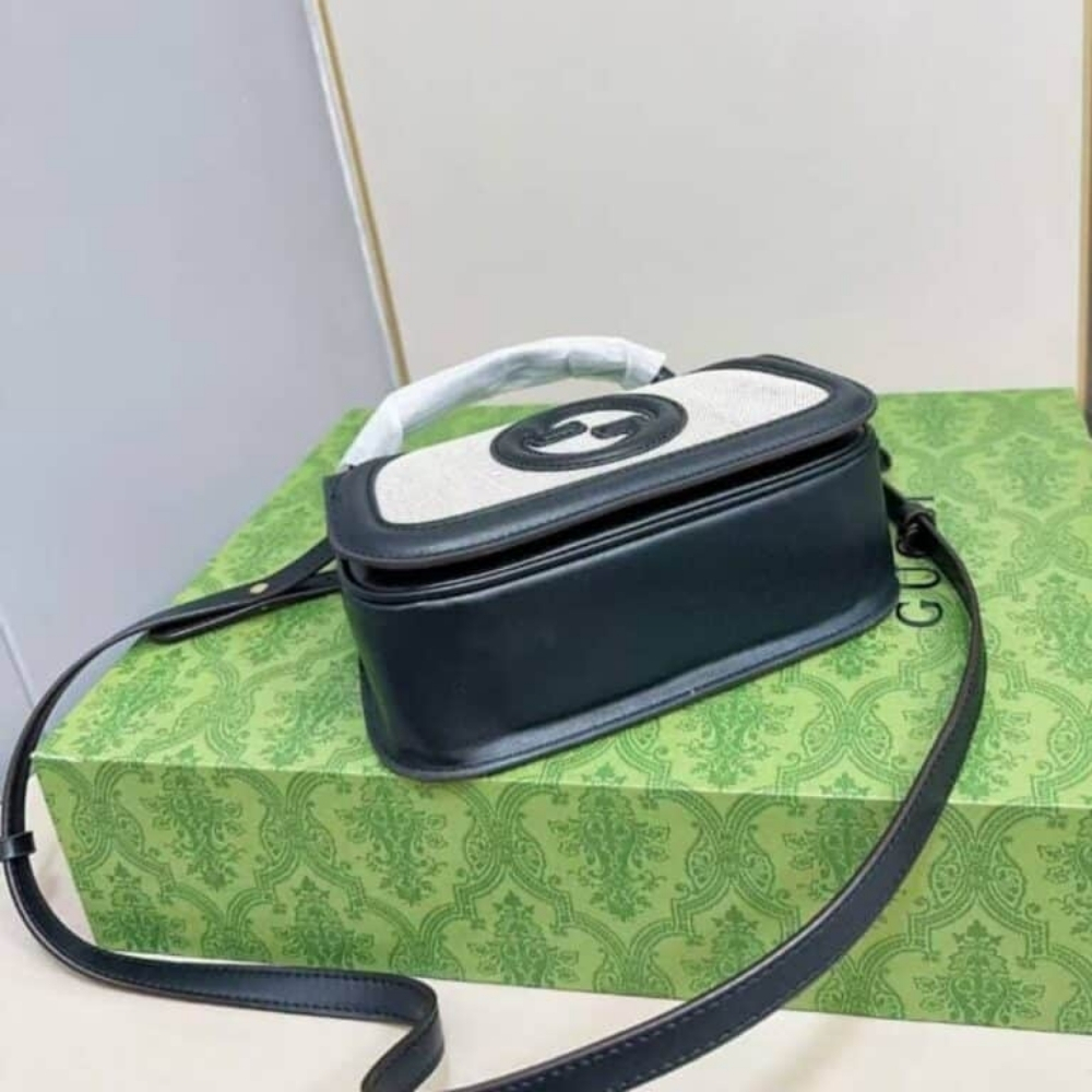 Gucci Blondie Mini Shoulder Bag Ivory And Black 22Cm 815700 HAAKF 2546 - Image 7