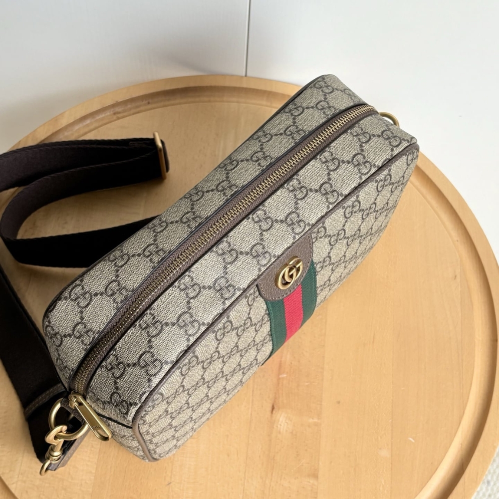 Gucci Ophidia Medium Crossbody Bag Beige And Dark Brown 28Cm 834468 FAEOF 9745 - Image 7