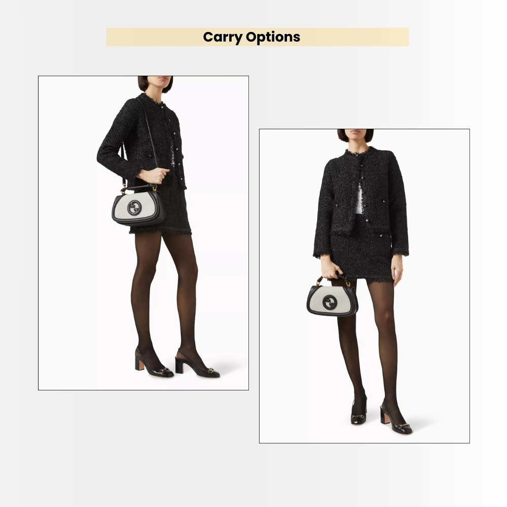 Gucci Blondie Mini Shoulder Bag Ivory And Black 22Cm 815700 HAAKF 2546 - Image 9