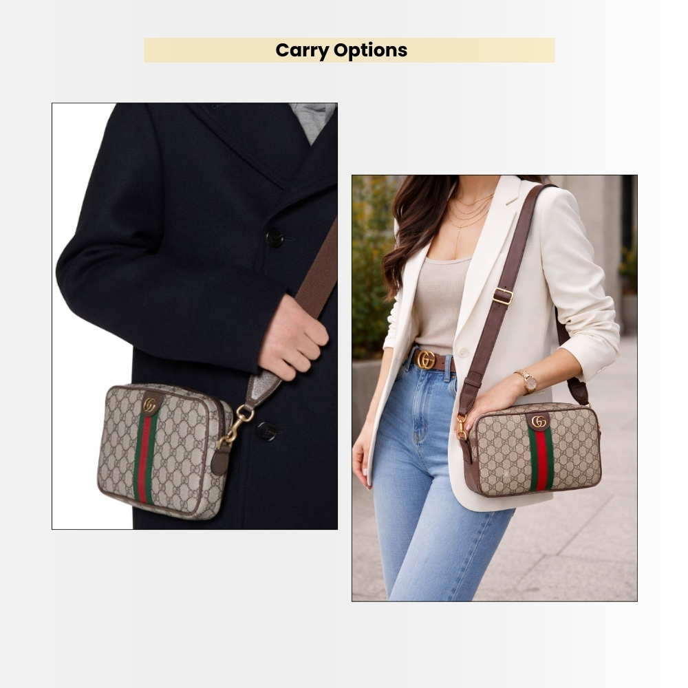 Gucci Ophidia Medium Crossbody Bag Beige And Dark Brown 28Cm 834468 FAEOF 9745 - Image 11