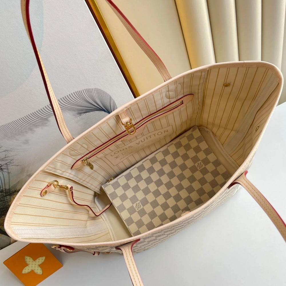 Louis Vuitton Neverfull GM Damier Azur Beige 39Cm N40602 - Image 12