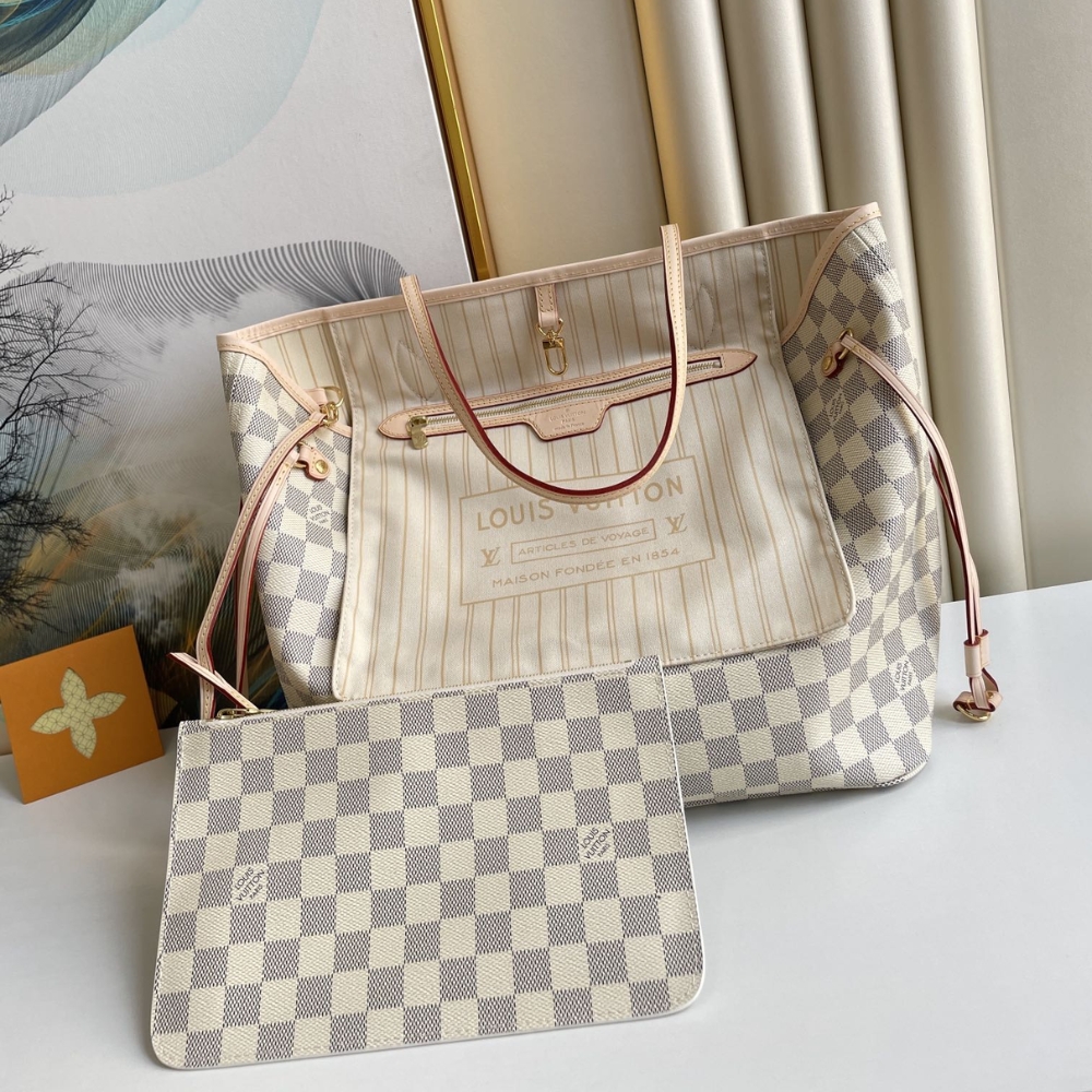 Louis Vuitton Neverfull GM Damier Azur Beige 39Cm N40602 - Image 6