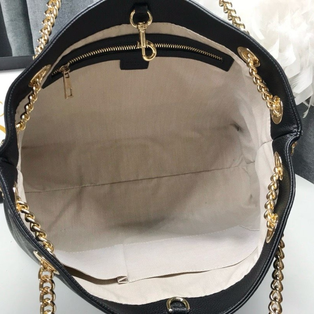 Gucci Soho Medium Shoulder Bag Black 38Cm - Image 10