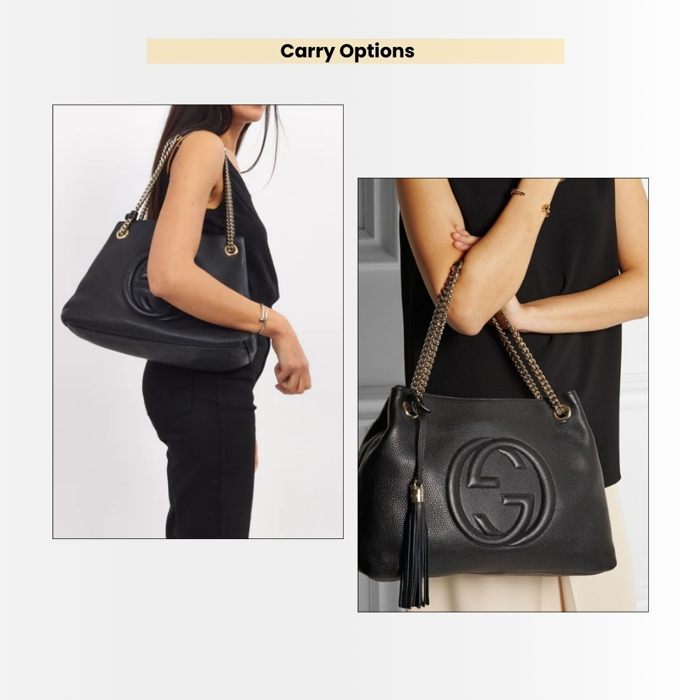 Gucci Soho Medium Shoulder Bag Black 38Cm - Image 11