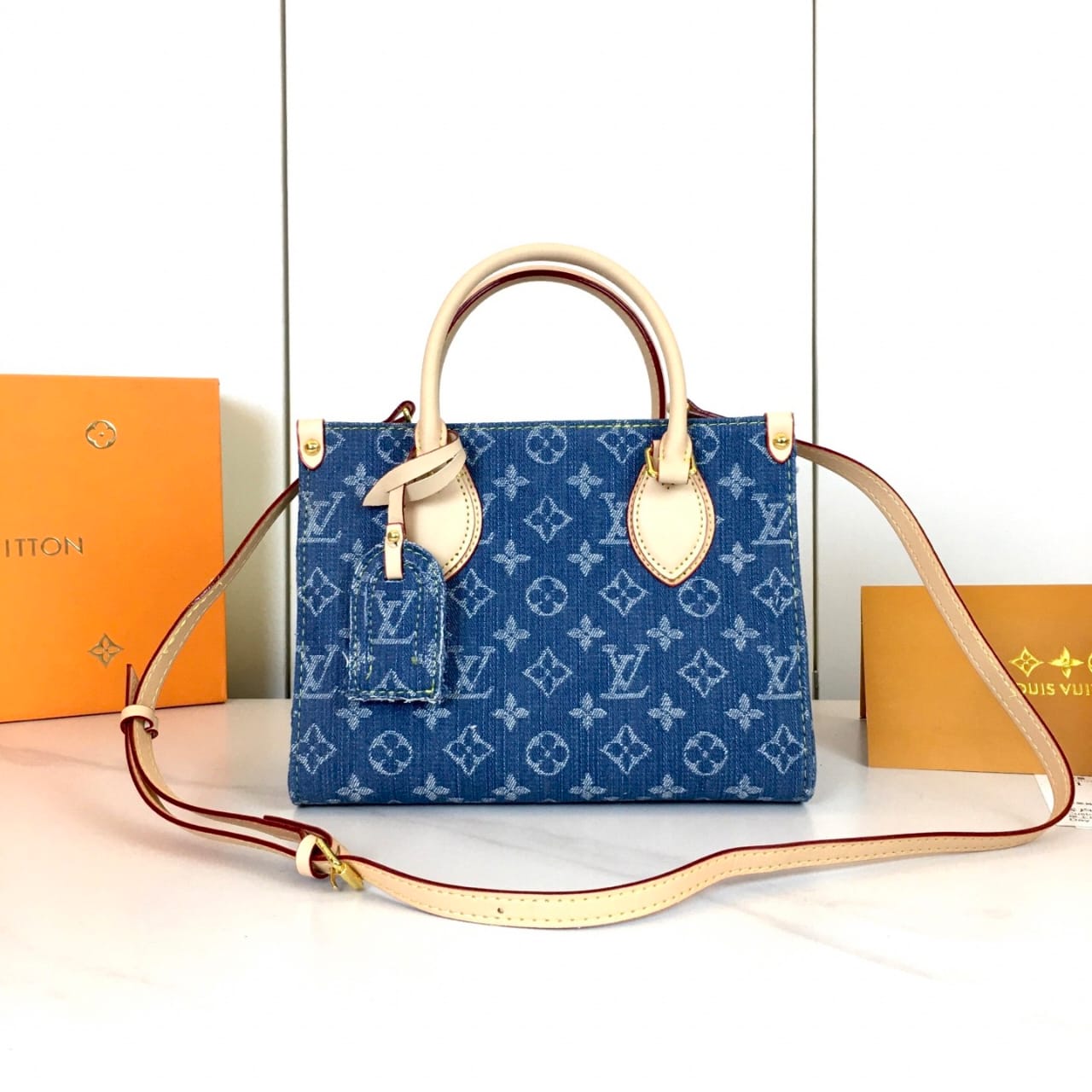 Louis Vuitton Onthego PM Denim Blue 25Cm M14633 - Image 5