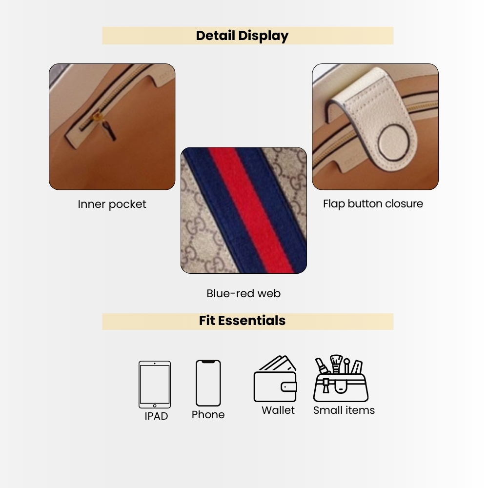 Gucci Ophidia Large GG Tote Bag Beige Ebony 38Cm 631685 96IWB 9794 - Image 4