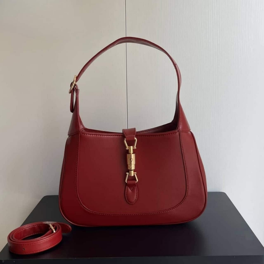 Gucci Jackie 1961 Medium Shoulder Bag Red Leather 28Cm 636709 10O0G 6638 - Image 5