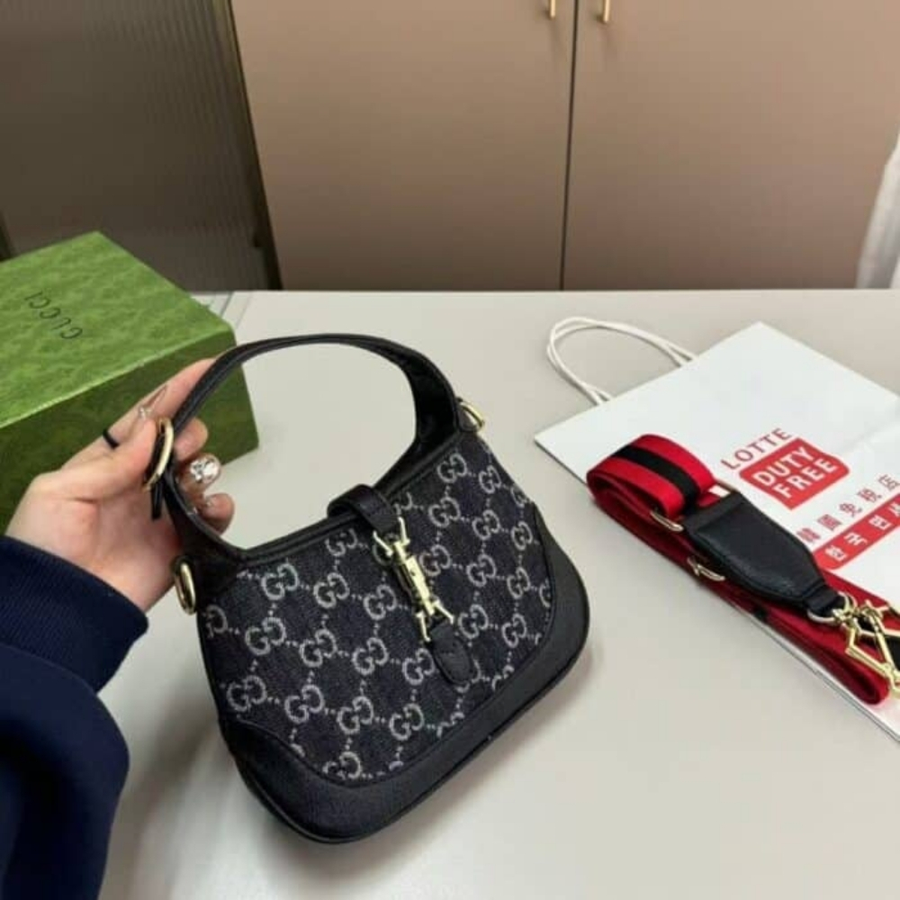 Gucci Jackie 1961 Mini Shoulder Bag Black And Ivory 19cm 685127 UN3AG 1294 - Image 5