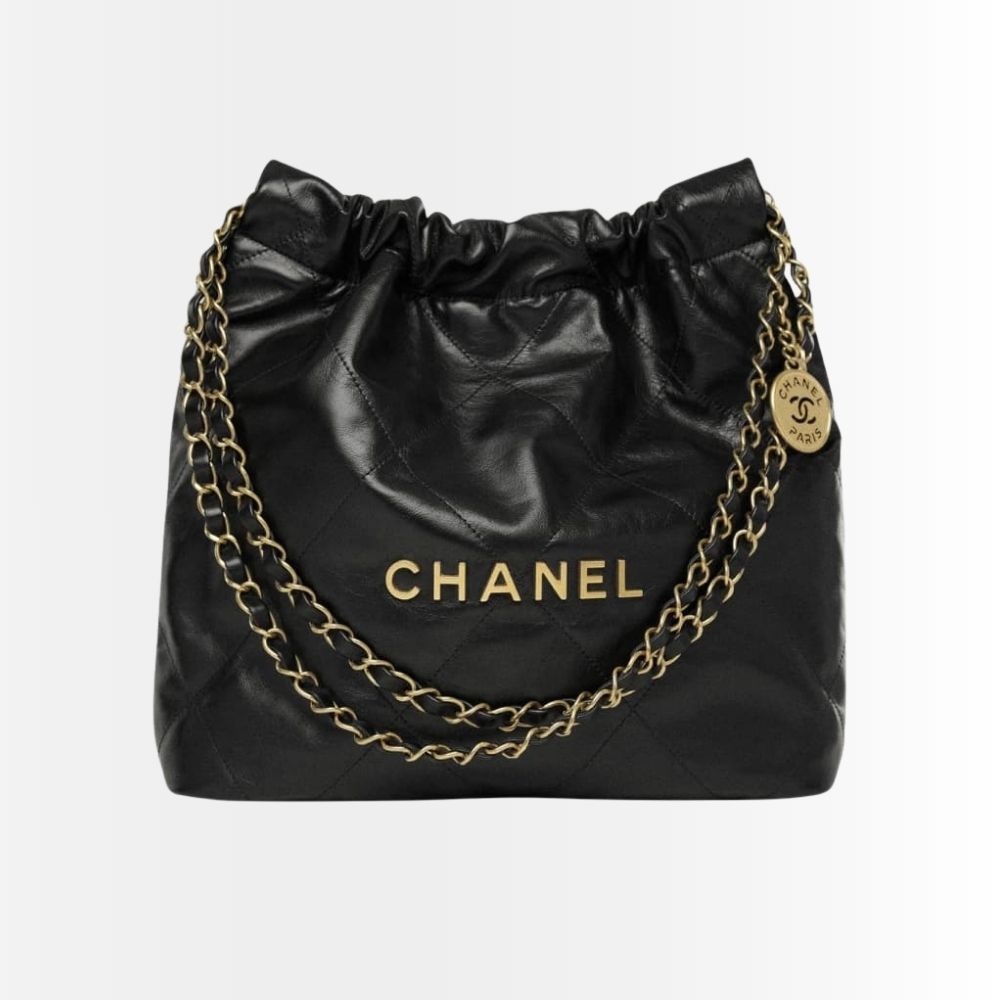 Chanel 22 Small Handbag Black 30cm AS3260 B08037 94305