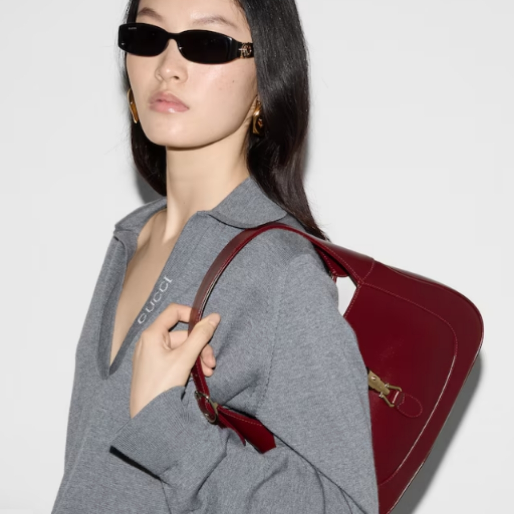 Gucci Jackie 1961 Medium Shoulder Bag Red Leather 28Cm 636709 10O0G 6638 - Image 2