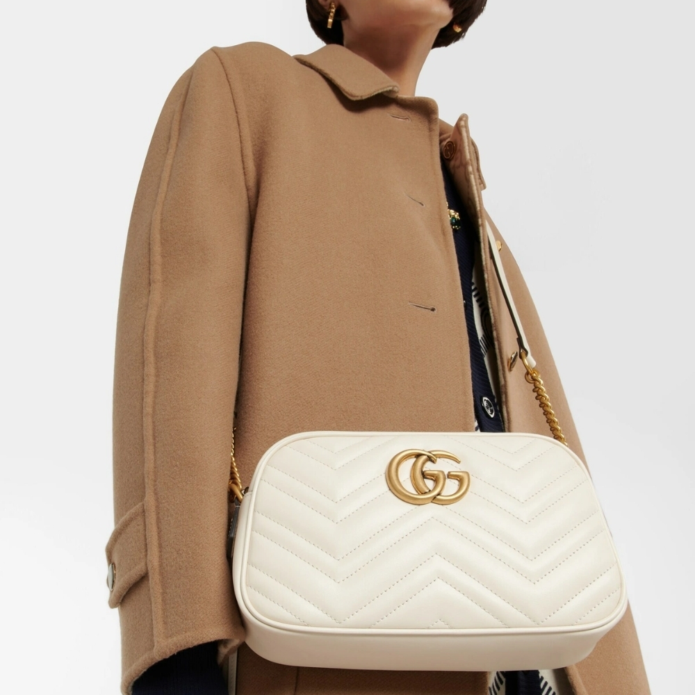 Gucci GG Marmont Small Camera Bag White 24Cm 447632 DTD1T 9022 - Image 2