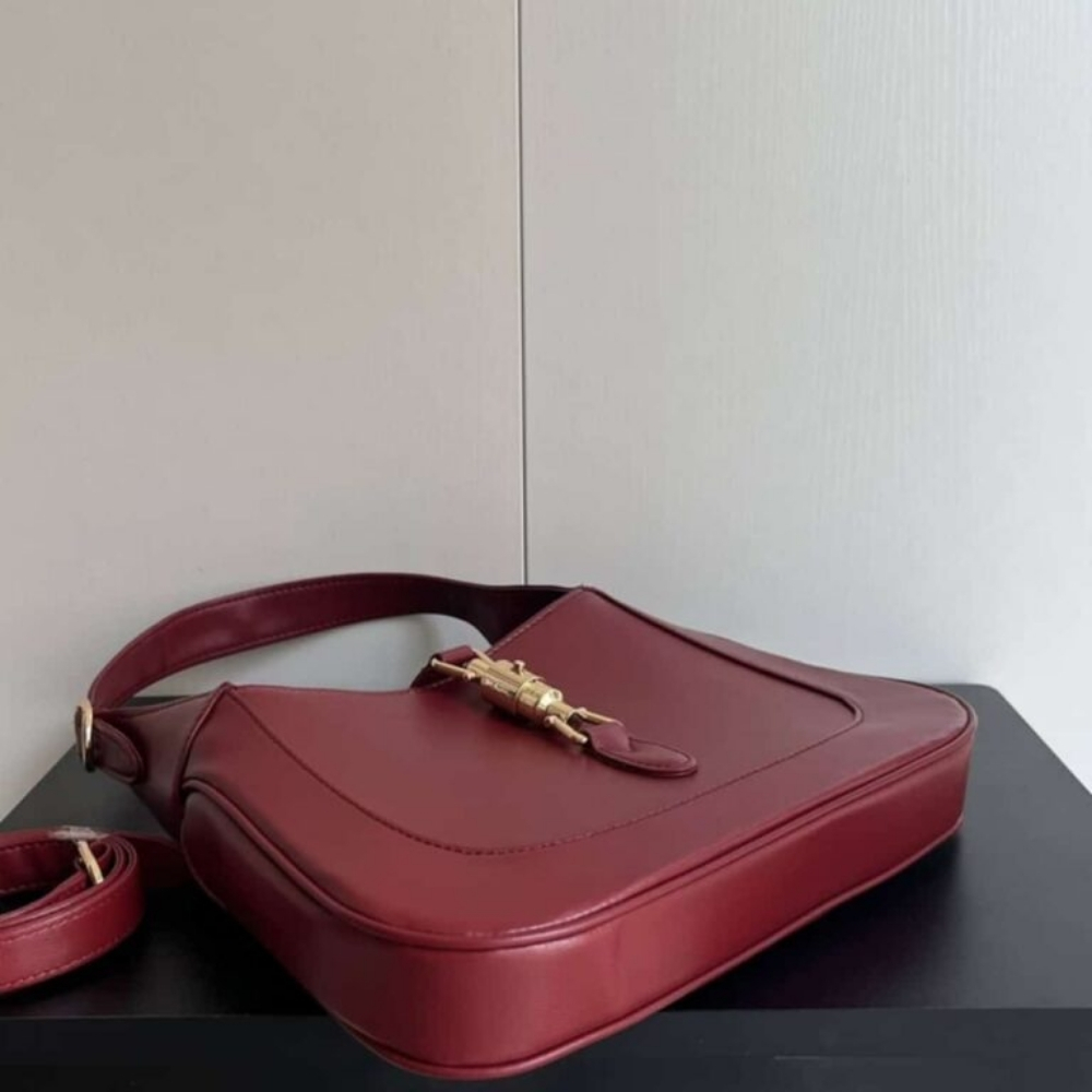 Gucci Jackie 1961 Medium Shoulder Bag Red Leather 28Cm 636709 10O0G 6638 - Image 8