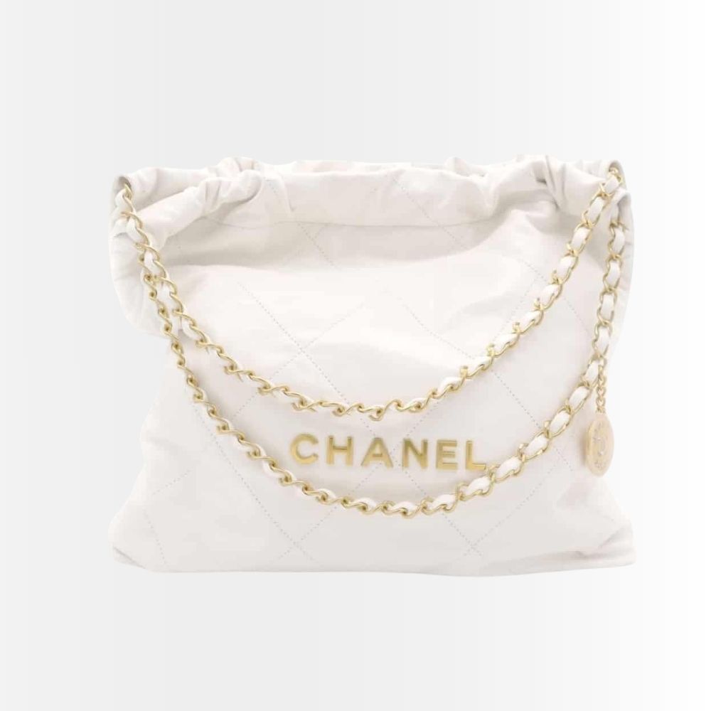 Chanel 22 Maxi Handbag White 42Cm AS3261