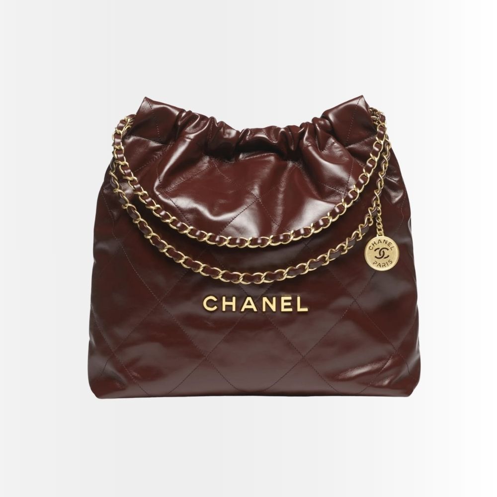 Chanel 22 Large Handbag Dark Brown 42Cm AS3261 B19059 U1115