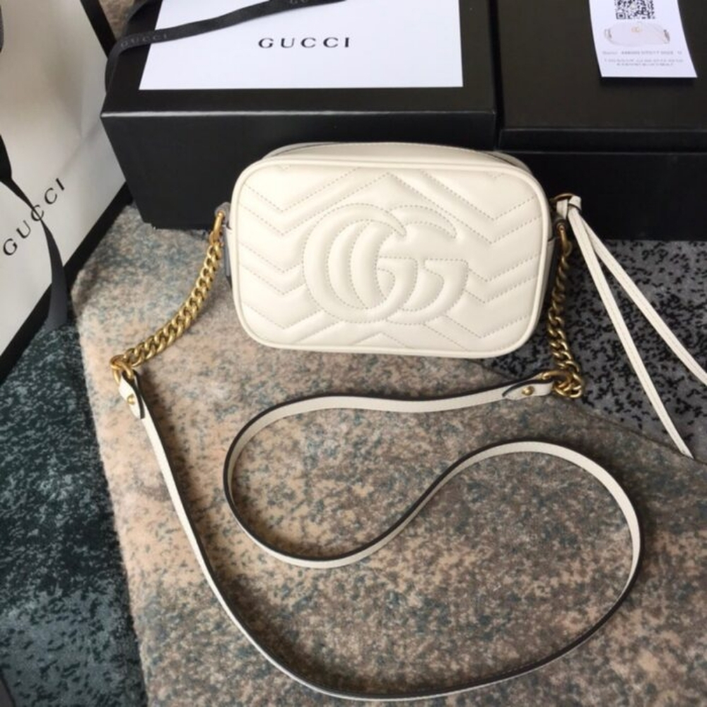Gucci GG Marmont Small Camera Bag White 24Cm 447632 DTD1T 9022 - Image 7