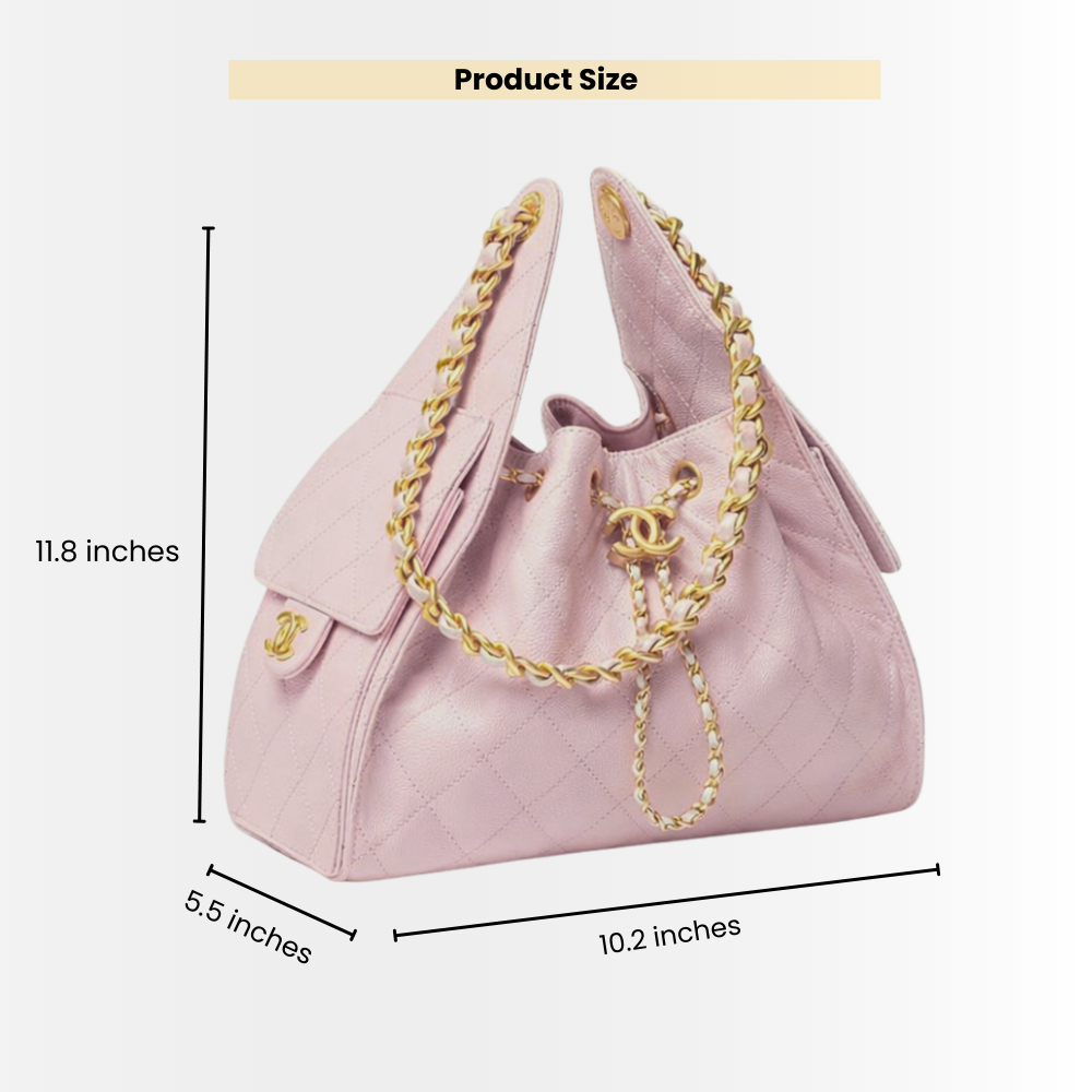 Chanel 25 Small Handbag Grained And Gold Tone Metal Pink 26Cm AS5293 B20304 NAGEO - Image 3