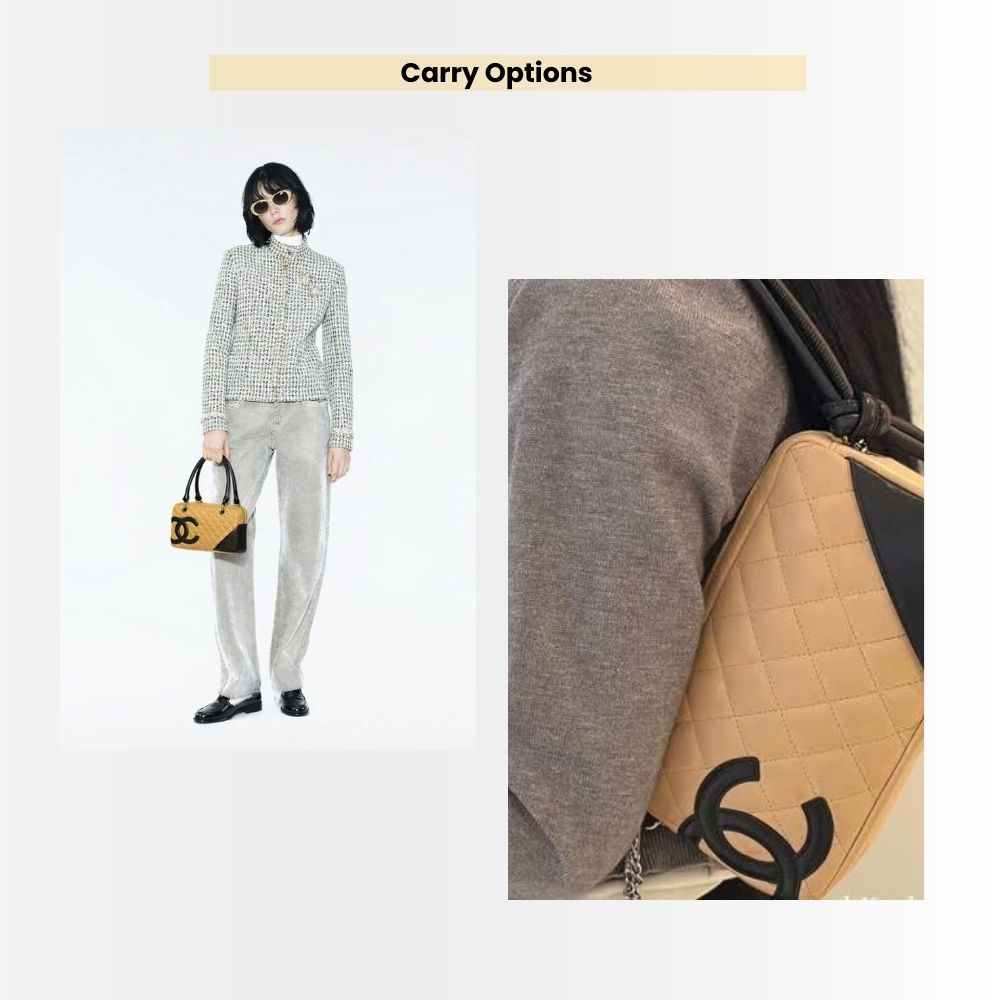 Chanel Cambon Ligne Bowling Shoulder Bag Beige 26Cm - Image 10