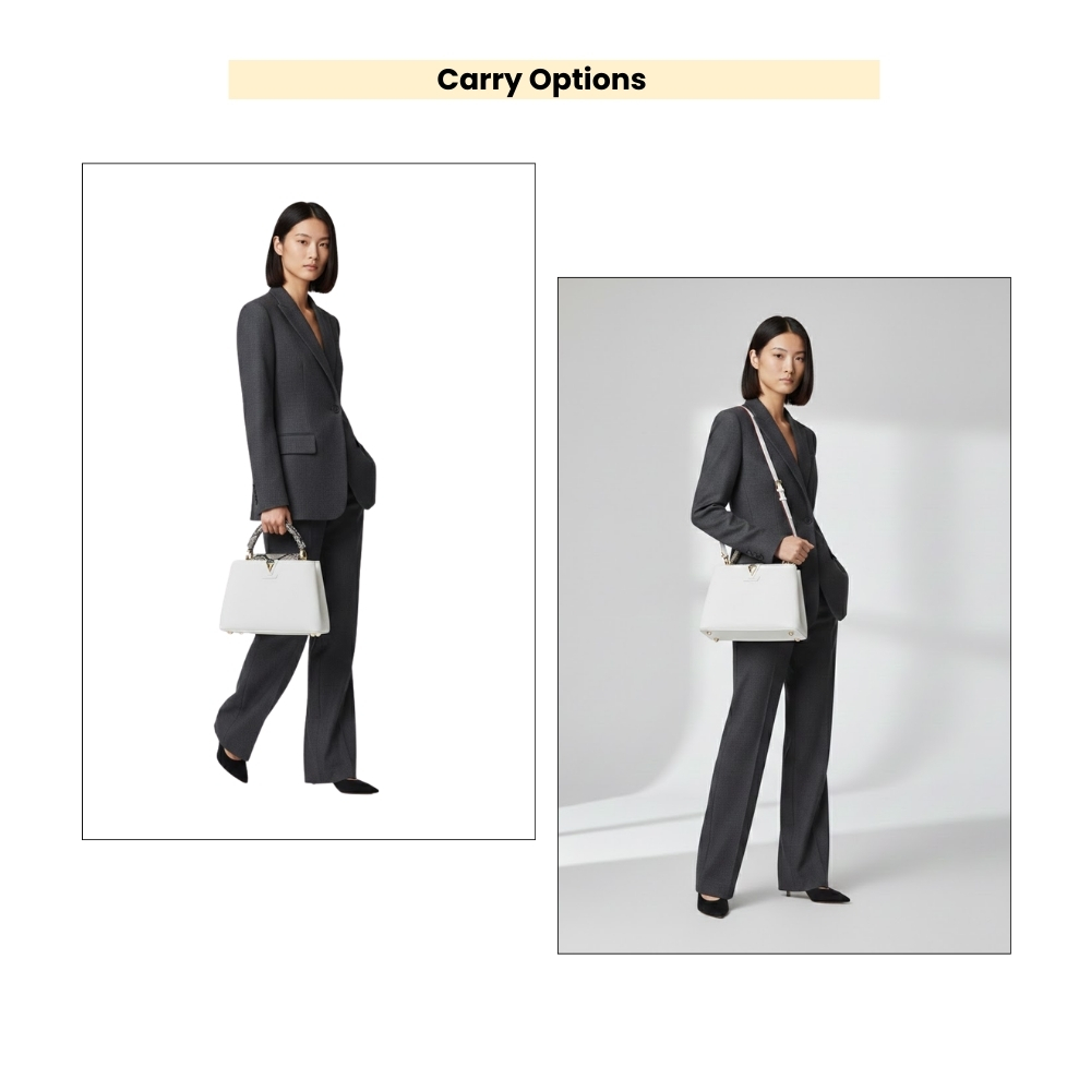 Louis Vuitton Capucines BB Snow White 27Cm - Image 9