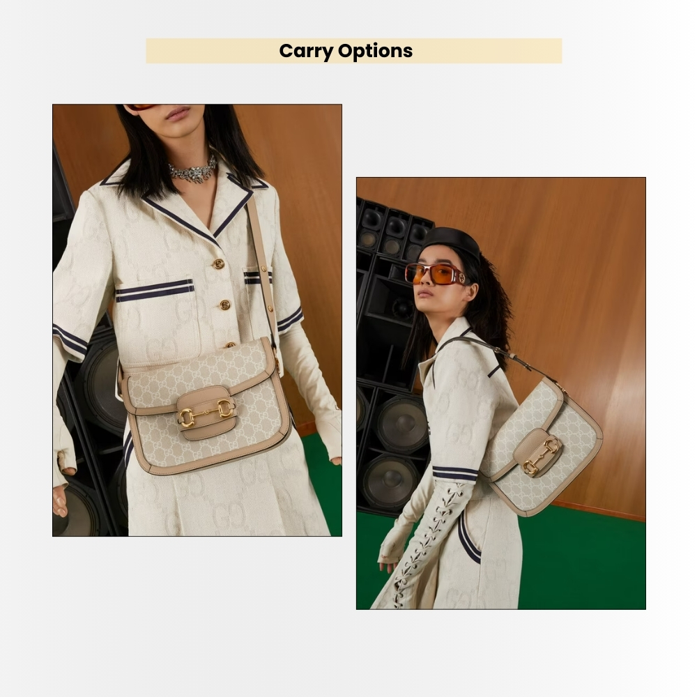 Gucci Horsebit 1955 Medium Bag Beige White 25cm 602204 UULBG 9683 - Image 11