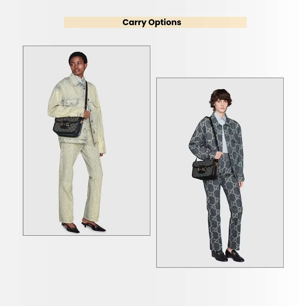 Gucci Horsebit 1955 Medium Original GG Shoulder Bag Black Ivory 25Cm 602204 UN3BG 1274 - Image 10