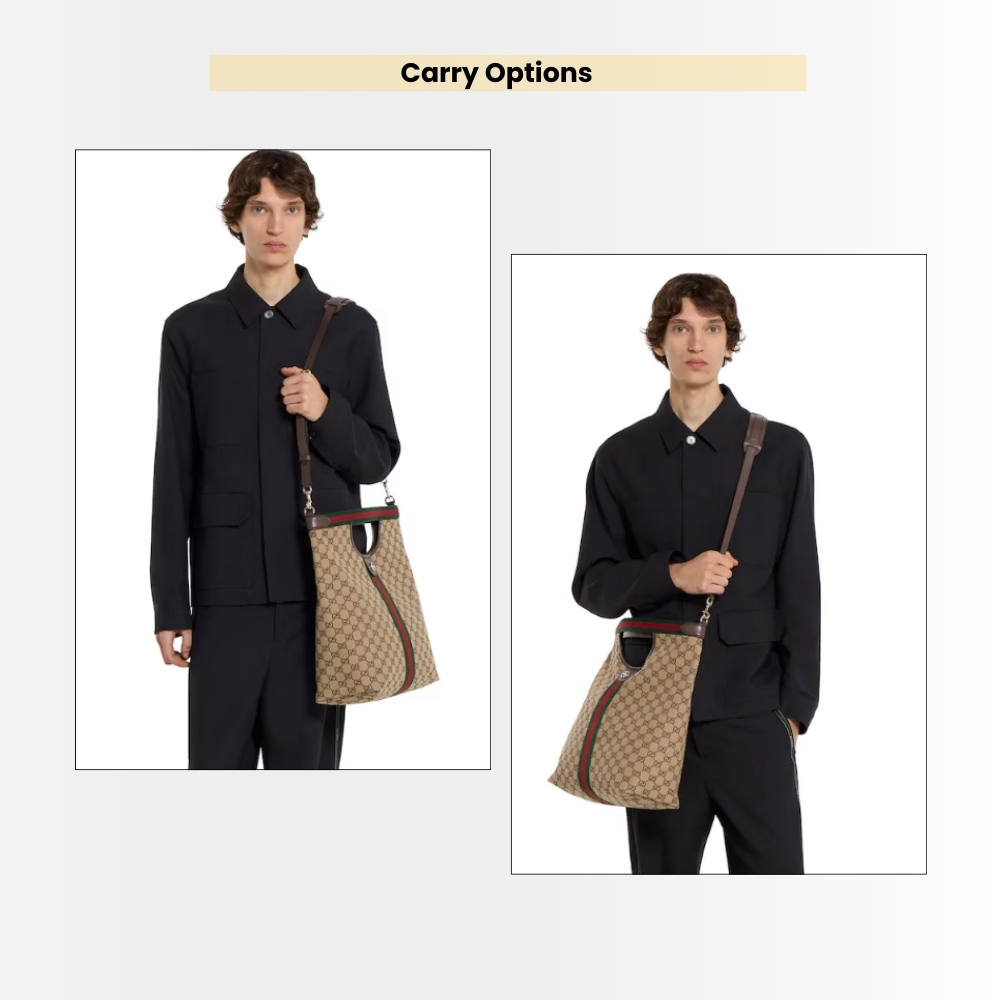 Gucci Giglio Large Tote Bag Beige And Brown GG Canvas 36Cm 865452 FAFZE 9871 - Image 9