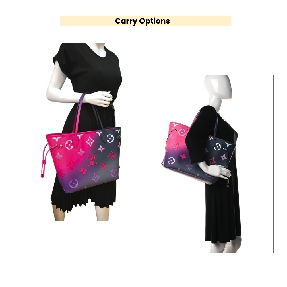 Louis Vuitton Neverfull MM Midnight Fuchsia 31cm M20511 - Image 10