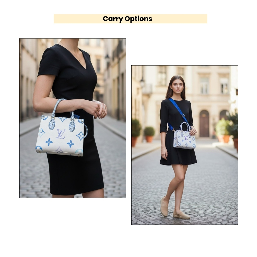 Louis Vuitton Onthego PM Blue 25cm - Image 9